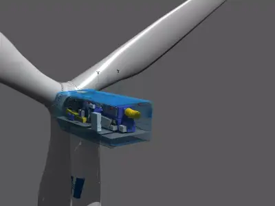 Internal Structure of Wind Turbine Generator 1 3D model