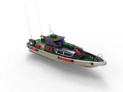 Aluminium Patrol Boat 1 3D model