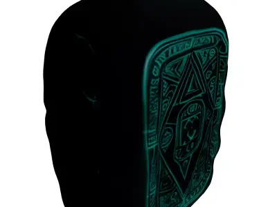 Glowing Rune Stone Relic 3D model