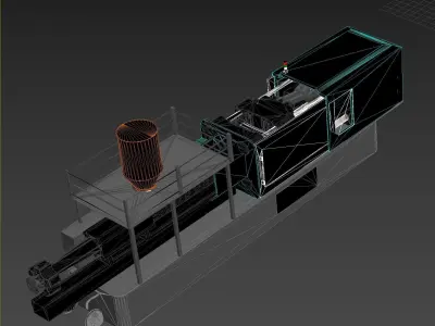 Injection molding machine equipment 3D model