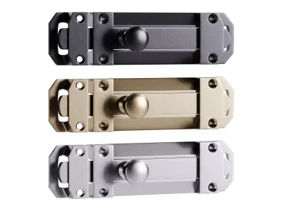 Brass Slide Bolt Door Latch 3D model