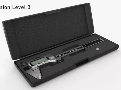 Digital ruler - rigged 3D model