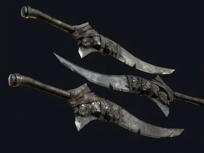 Boss Skull Greatsword Low-poly 3D model