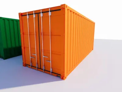 40 and 20 feet Container Model Parametrized  3D model