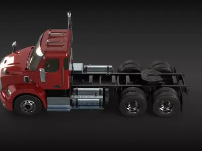 Generic Semi Truck Day Cab 3D model