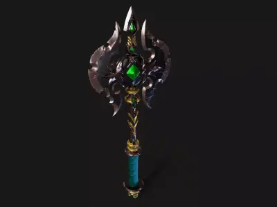 Barbarian Labrys Low-poly 3D model