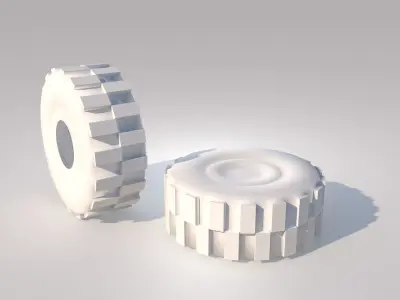 Wheel 3D pair of wheels Free 3D model