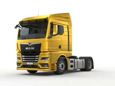 Man TGX 2020 with interior 3D model