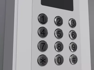 Modern Video Intercom Doorbell System - RFID Access Control 3D model