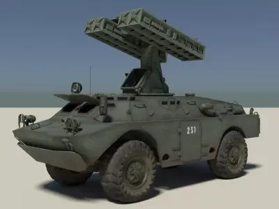 9K31 Strela-1 on a BRDM-2 chassis NATO name SA-9 Gaskin 3D model
