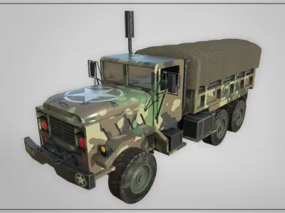 army truck Low-poly 3D model by codematics