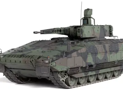 Puma 6x6 IFV Low-poly 3D model