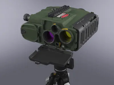 Battlefield Laser Rangefinder Tripod Green 3D model