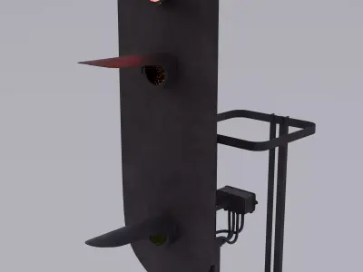 Railway Traffic light - High poly 3D model
