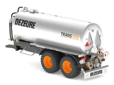 Dezeure Slurry Spreader Transline 4 Wheels 3D model