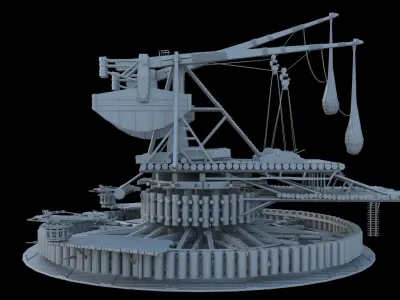 Trebuchet circular structure 3D model