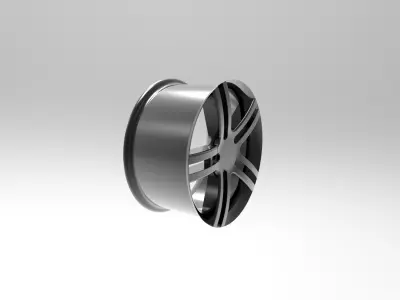 Golf 6 Rims Low-poly 3D model