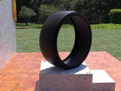 ORTAS TIRE NO 25 GAME READY Low-poly 3D model