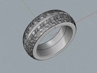 Ring car wheel 3D print model