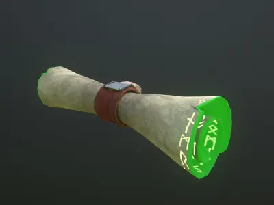Parchment Low-poly 3D model