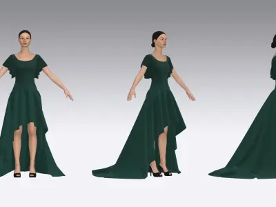 Dress Outfits MD CLO 3D ZPRJ ZPAC project files 3D model