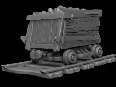 Mining wagon 3D print model