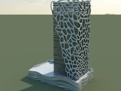 Futuristic Skyscraper 3 3D model purchase