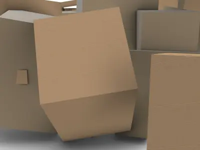 Cardboard Box Free 3D model purchase