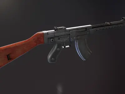 NDR Rifle Low-poly 3D model