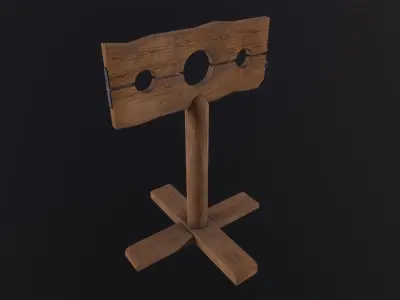 Pillory 3D Model Low-poly 3D model