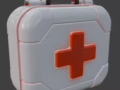 Futuristic Sci-Fi Health Pack 3D  Low-poly 3D model