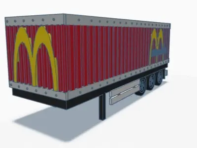 Container Trailer McDonalds 3D model