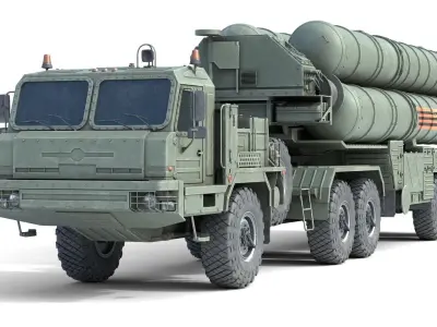 S-400 Triumf Air Defense System Low-poly 3D model