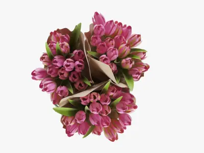 Flowers In Bucket 02 3D model