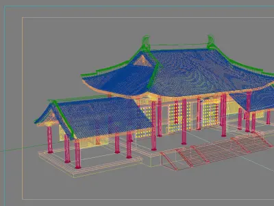 Chinese Style Architecture 3D model 15