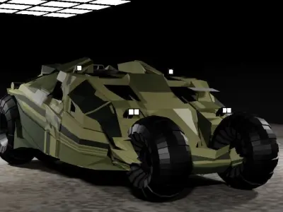 Batmobile and batcave  3D model
