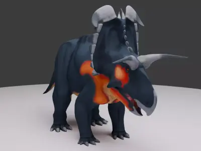 Lokiceratops Low-poly 3D model