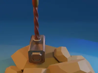 Hammer Low-poly 3D model Low-poly 3D model purchase