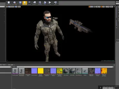 Sci-Fi Soldier Unreal Unity 3D model
