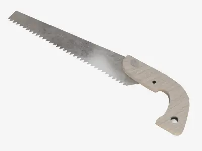 Industrial Wooden Saw Low-poly 3D model