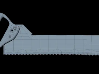 Handsaw Middle Poly 3D model