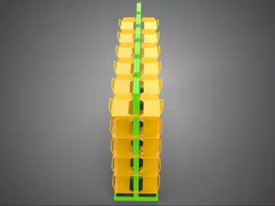 STORAGE RACK DISPLAY STAND LEVEL TIER TRAY SHELF BAY STORE SHOP 3D model