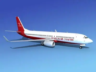 Boeing 737-800 Boston Air 3D model