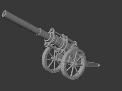 Howitzer Cannon 3D model