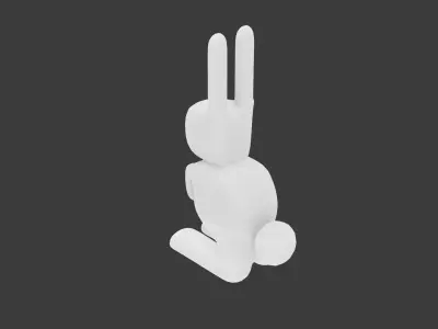 Low Poly Bunny Base Mesh Low-poly 3D model