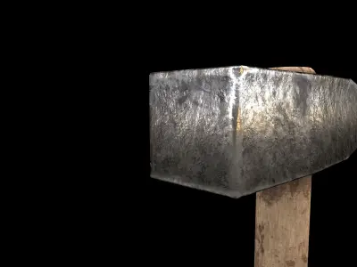 OLD HAMMER - GAME READY Low-poly 3D model