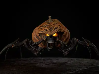 Terrible Pumpkin Low-poly 3D model