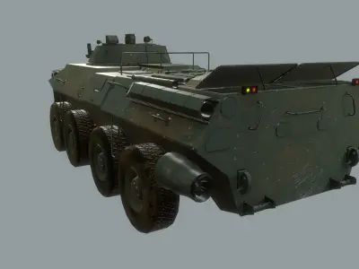 BTR-90 Russian APC Low-poly 3D model