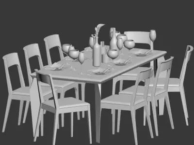 Dinning Set 21 3D model