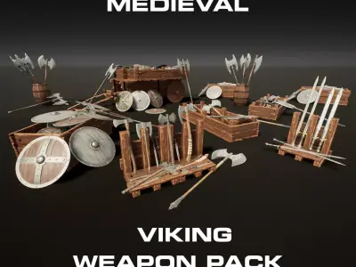 Viking Weapon Pack Low-poly 3D model